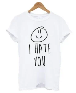 I Hate You Smiley T-Shirt SS
