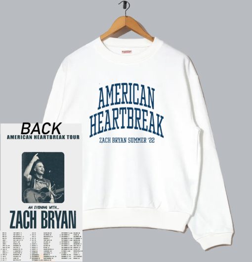 American Heartbreak Tour Zach Bryan Sweatshirt SS