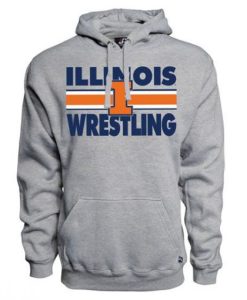 Illinois Wrestling Gray Hoodie SS