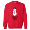 Gangsta Xmas Snowman Christmas Sweatshirt SS