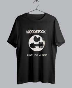 Woodstock Peace Love Music T Shirt SS