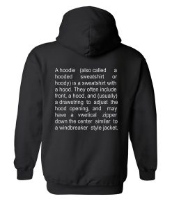 the description of a hoodie Back SS
