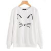 Cute Cat Face Sweatshirt SS