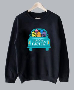 Happy Easter Car Spring Sweatshirt SS