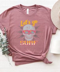 Lets Go Surf Vintage Skull T Shirt SS