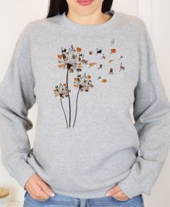 Cats Flower Fly Dandelion Sweatshirt SS