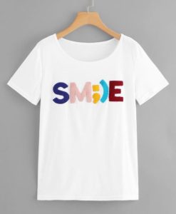 Smile Letter T-Shirt SS