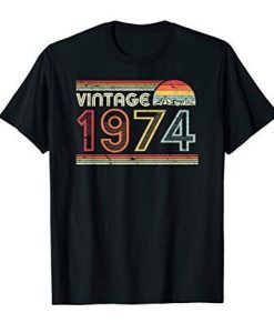1974 Vintage Birthday T-shirt SS
