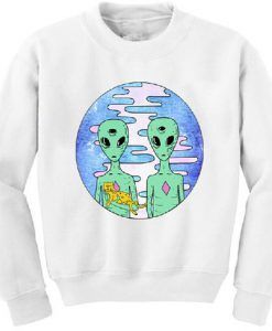 Aliens with cat sweatshirt SS
