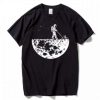 Astronaut Mowing The Moon Funny T Shirt SS