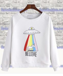 Believe In UFO And Unicorn Sweatshirt SS