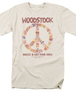 Woodstock 1969 Floral Peace T-Shirt SS