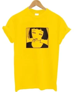 Smoking Girl Yellow T Shirt SS