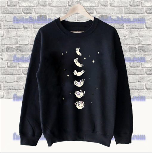 Cat Moon Phase Sweatshirt SS