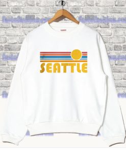 Retro Sunset Crewneck Seattle Sweatshirt SS