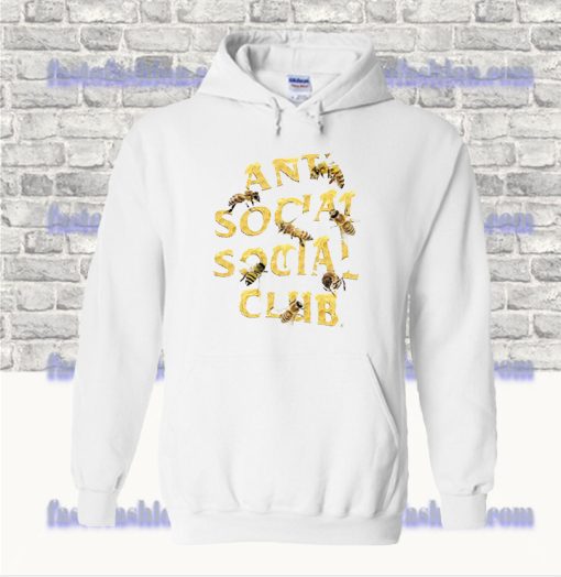 Antisocialsocialclub Worker Bee White Hoodie SS