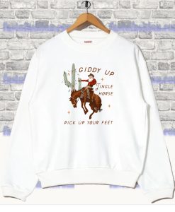 Giddy Up Jingle Horse Pick Up Your Feet Christmas Sweatshirt SS