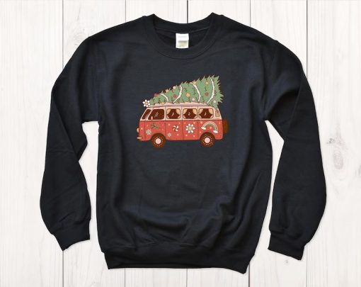 Groovy Christmas Vacation Tree Sweatshirt SS