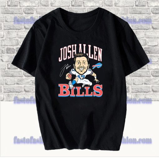 Eric Wood Wearing Bills Josh Allen Signature T Shirt