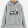 Maybe Letter And Panda Hoodie SF