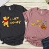 Valentine Pooh Bear Couple I Like Honey His Honey Honeymoon T Shirt