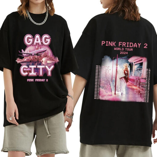 Nicki Minaj Gag City Pink Friday 2 World Tour 2024 T-shirt TWOSIDE