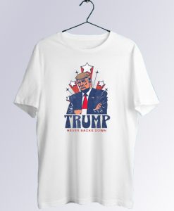 Trump Never Backs Down Retro Stars Donald Trump T Shirt
