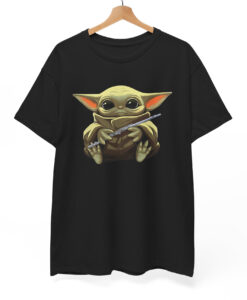 Baby Yoda Hug Flute t shirt