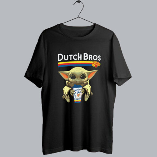 Dutch Bros Coffee Star War Baby Yoda t-shirt