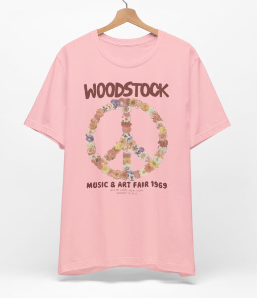 Woodstock 1969 Floral Peace T-Shirt
