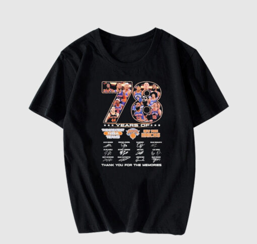 new York Knicks 78 Years Of The Memories Tshirt